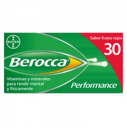 BEROCCA Performance Frutos Rojos 30 Comprimidos Efervescentes