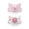 SUAVINEX Duplo Fusion Latex Anatomical Pacifier 4-18 months (pink puppies)