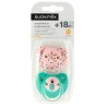 SUAVINEX Duplo Anatomical Latex Pacifier +18 months (Pink and Pineapple Green)