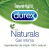 DUREX Naturals Gel Duplo Lubricante Íntimo Pure 100% Natural 2x100ml