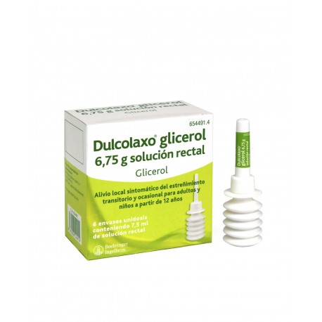 DULCOLAXO GLICEROL 6,75 G SOLUÇÃO RETAL 6 ENEMAS 7,5 ML