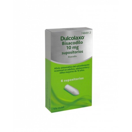 DULCOLAXO BISACODIL 10 MG 6 SUPPOSITORIES