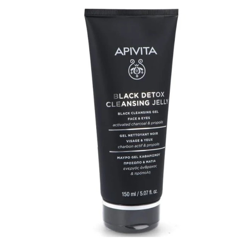 Apivita Black Detox Face and Eye Cleansing Gel 150ml
