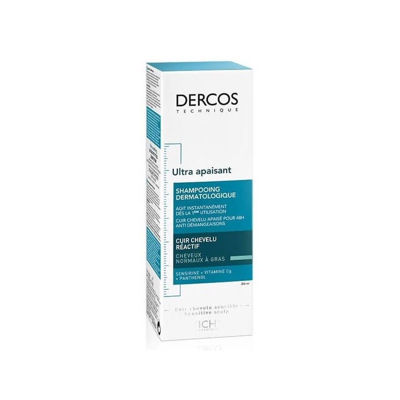 VICHY Dercos Ultra Soothing Shampoo for Normal-Oily Hair 200ml