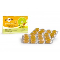 JUANOLA Propolis with Hedera, Honey, Zinc and Vit C Honey and Lemon flavor 24 Soft Tablets