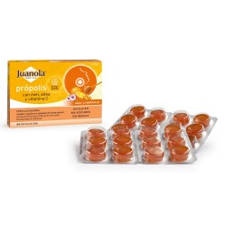JUANOLA Própolis com Mel, Altea e Vit C Sabor Laranja 24 Comprimidos Suaves
