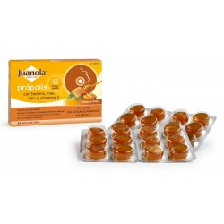 JUANOLA Propolis mit Hedera, Honig, Zink und Vit C Honiggeschmack 24 Weichtabletten