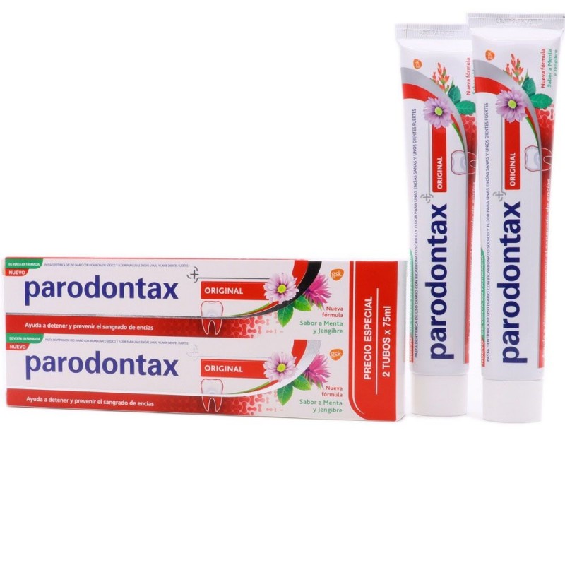 PARODONTAX Duplo Original Toothpaste Mint and Ginger flavor 2x75ml