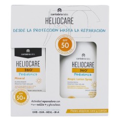 HELIOCARE Pack 360º Pédiatrie Minéral SPF50+ (50 ml) + Lotion Atopique Spray SPF50 250 ml
