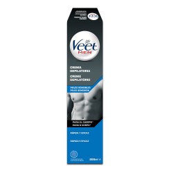 VEET Homens Creme Depilatório Pele Sensível Corpo 200ml em OFERTA