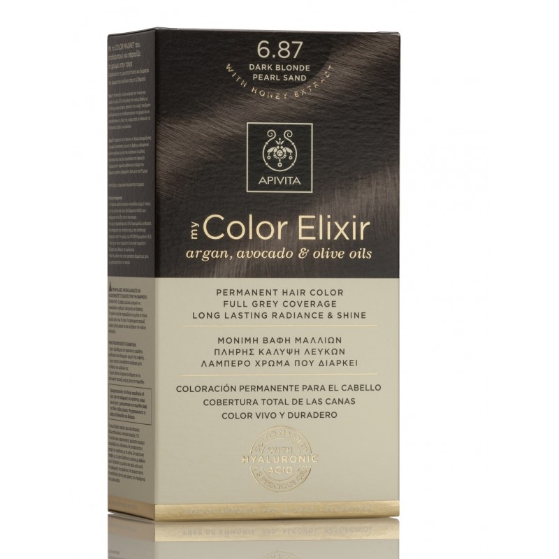 APIVITA Farbstoff 6.87 Dunkles perlmuttfarbenes Sandblond Mein Farbelixier
