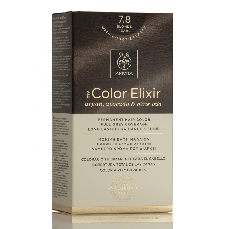 APIVITA Teinture 7.8 Blond Perle Mon Elixir Couleur