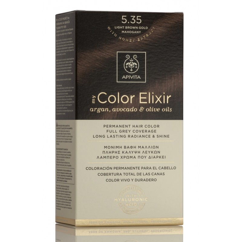 APIVITA Tint 5.35 Castanho Claro Dourado Mogno My Color Elixir APIVITA Tint 5.35 Castanho Claro Dourado Mogno My Color Elixir