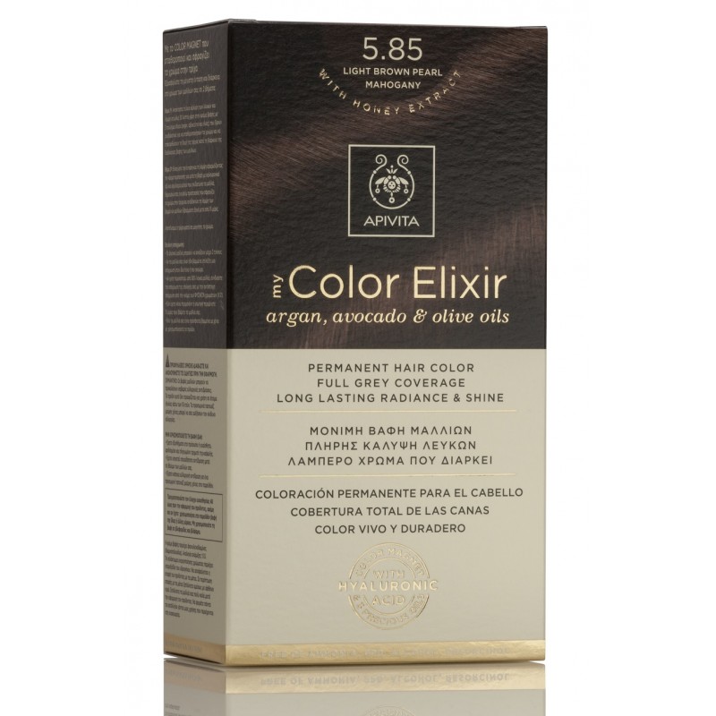 APIVITA Tint 5.85 Light Brown Pearlescent Mahogany My Color Elixir