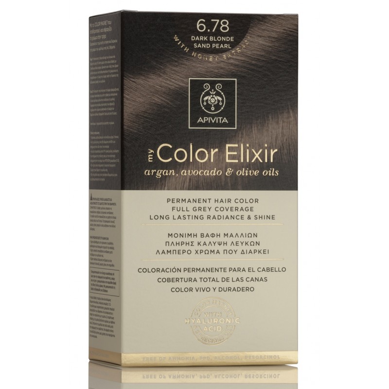 APIVITA Tintura 6.78 Biondo scuro perlato sabbia My Color Elixir