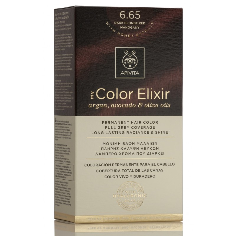 APIVITA Tinte 6.65 Rubio Oscuro Caoba My Color Elixir