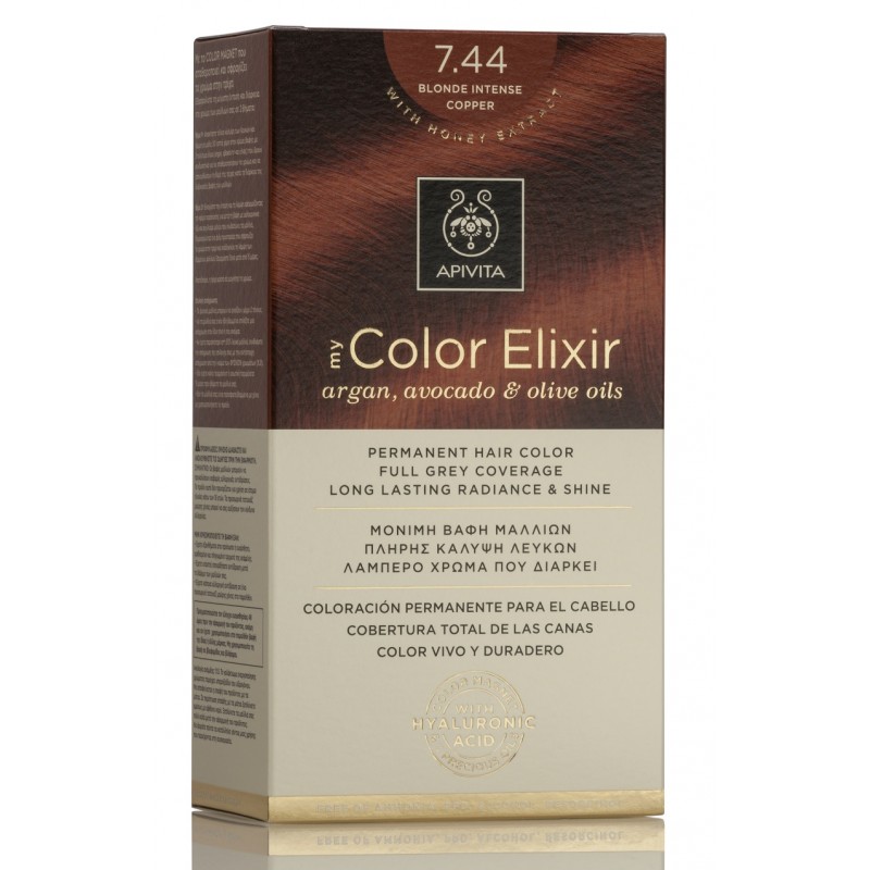 APIVITA Dye 7.44 Loiro Cobre Intenso My Color Elixir APIVITA Dye 7.44 Loiro Cobre Intenso My Color Elixir