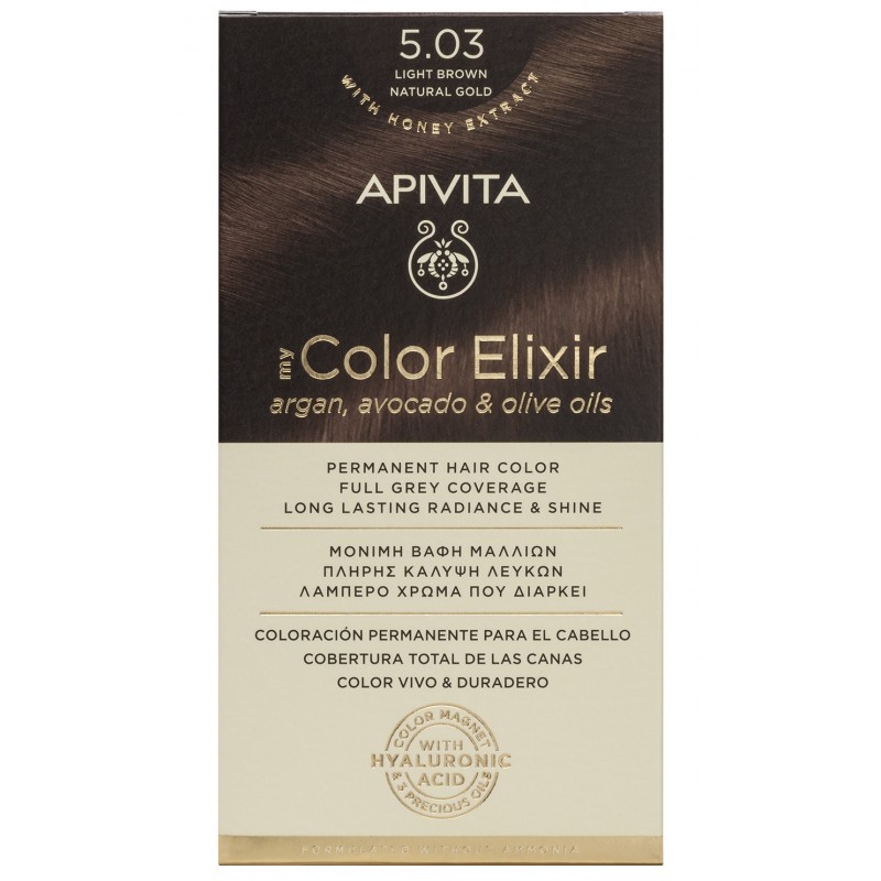 APIVITA Tint 5.03 Natural Castanho Claro Dourado My Color Elixir