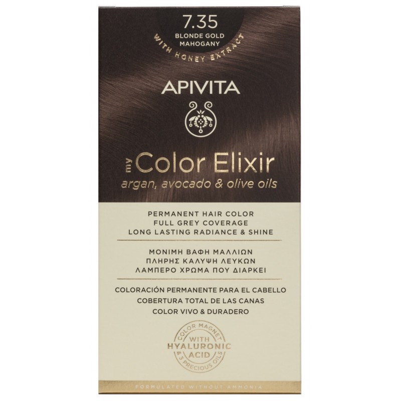 APIVITA Farbstoff 7.35 Goldenes Mahagoniblond Mein Farbelixier