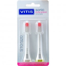 VITIS Sonic Electric Toothbrush Spares S10/S20 Head Gingival Gums 2 Units.