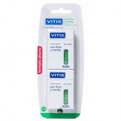 VITIS Duplo Dental Tape with Fluoride and Mint 2x50m