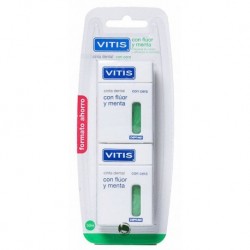 VITIS Duplo Fita Dentária com Flúor e Menta 2x50m