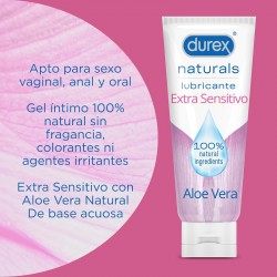 DUREX Naturals Lubricante Extra Sensitivo Aloe Vera 100ml