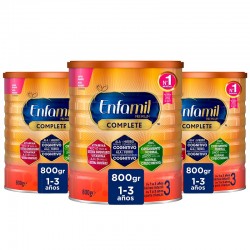 PACK Enfamil 3 Leite Infantil Completo Premium 3x800gr