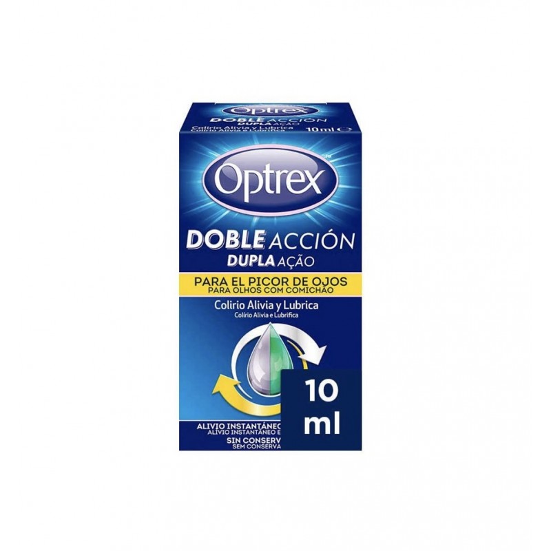 OPTREX Double Action Augentropfen, lindert juckende Augen und befeuchtet sie, 10 ml