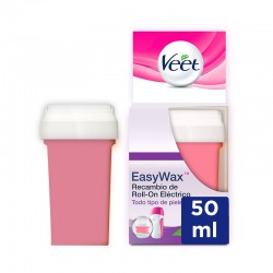Recarga roll-on elétrica de cera para depilação VEET EasyWax com manteiga de karité 50ml