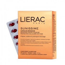 LIERAC Sunissime Capsules Solaires Bronzage Rapide & Protection Anti-Âge 30 gélules