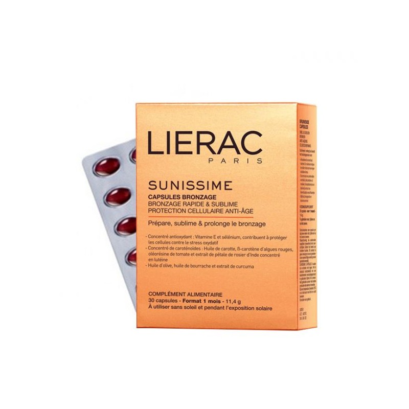 LIERAC Sunissime Solarkapseln Schnelle Bräunung & Anti-Aging-Schutz 30 Kapseln