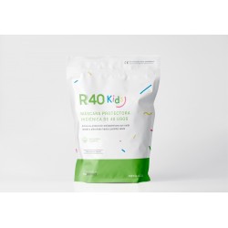 Mascherina per bambini riutilizzabile e lavabile 100% cotone biologico 13-17 anni R40