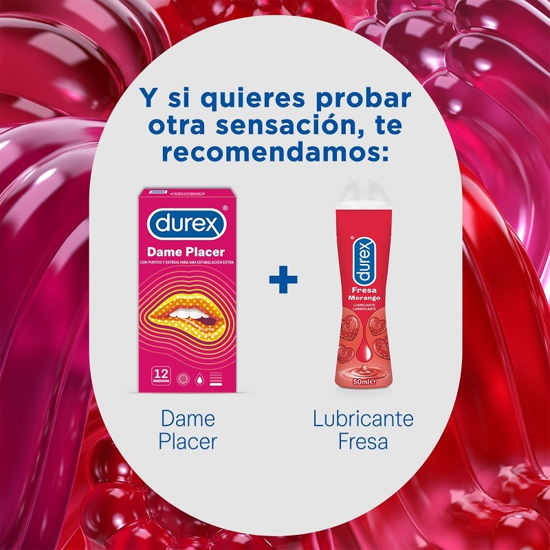 Condones Durex Preservativos Dame Placer Con Puntos Y Estrías 12 Unidades 9363