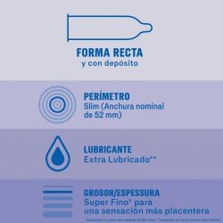 DUREX Extra Lubricated Invisible Kondome 12 Einheiten