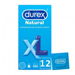 DUREX Preservativo Natural XL 12 unidades