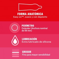 Pacote de preservativos naturais DUREX 12 unidades + Soft Sensitive 3 unidades como PRESENTE