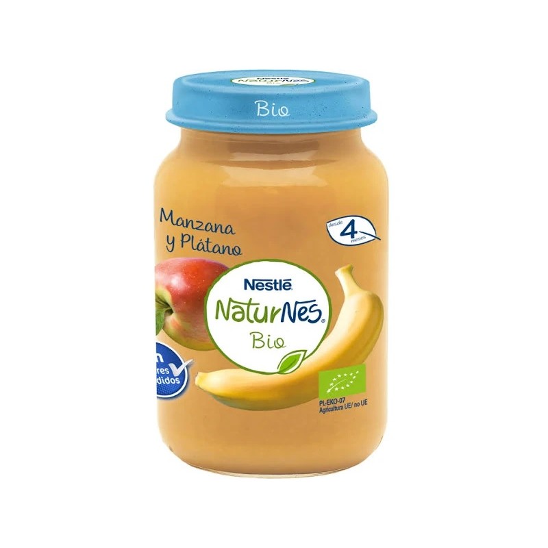 NESTLÉ Naturnes Bio Puré Manzana y Plátano 190 gr