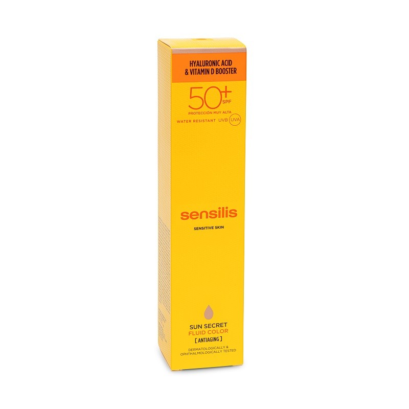 SENSILIS Sun Secret SPF50+ Tratamiento Facial Antiedad Fluido Color 50ml