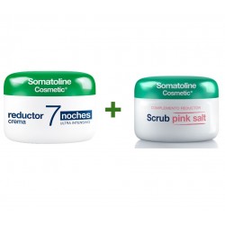 SOMATOLINE Reductor 7 Noches Intensivo Crema 450ml + Reductor Exfoliante Pink Salt 350gr de REGALO