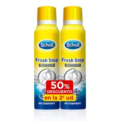SCHOLL Duplo Fresh Step Desodorante Pies Spray Anti Transpirante 2x150ml