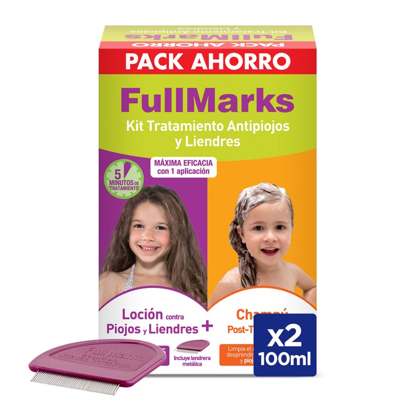 FULLMARKS Lozione antipidocchi e lendini 100ml + Shampoo 150ml PACCO CONVENIENZA