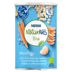 NESTLÉ Naturnes BIO NutriPuffs Snack Cereales con Zanahoria 35gr