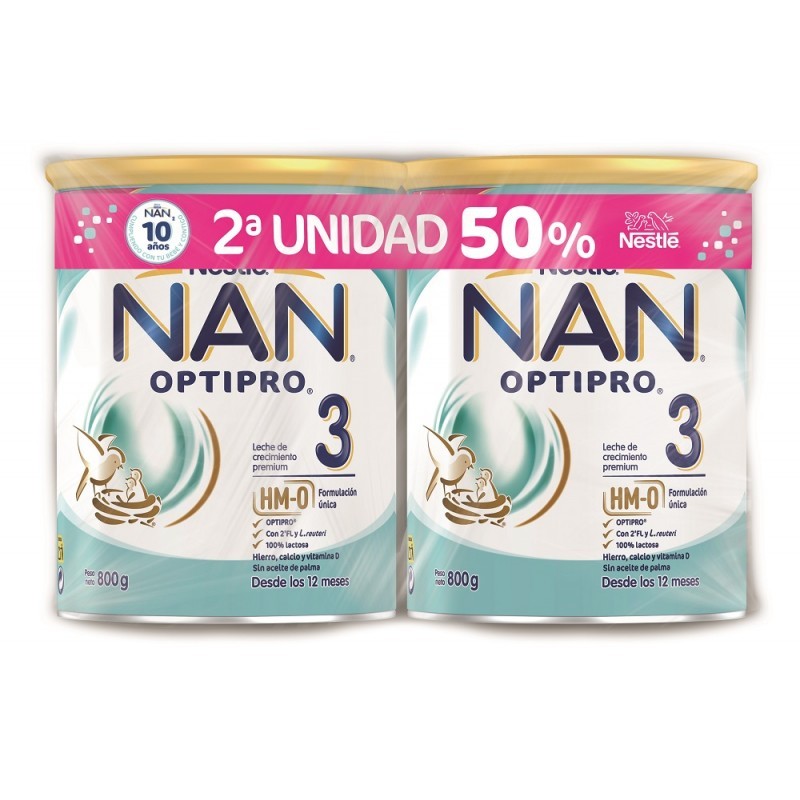 NAN 3 OPTIPRO DUPLO Latte di Crescita 2x800g