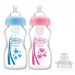 DR. BROWN'S Übergangsflasche 2 in 1 Blau 270ml