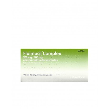FLUIMUCIL Complex 500/200MG 12 Effervescent Tablets