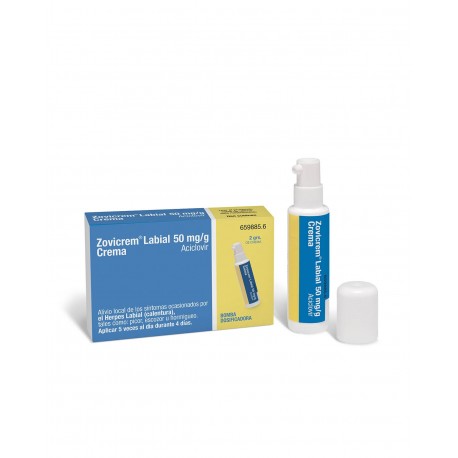 ZOVICREM Crema per labbra 50MG/G Pompa dosatrice 2G