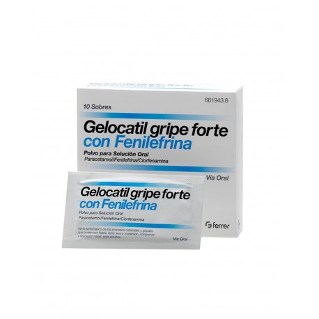 GELOCATIL Gripe Forte with Phenylephrine 10 Envelopes