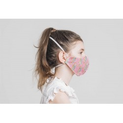 Máscara Infantil R40 MEMPHIS Reutilizável e Lavável 100% Algodão Orgânico 7-12 anos