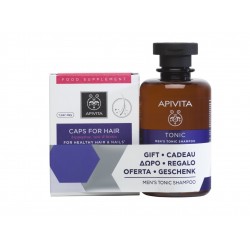 APIVITA Cápsulas Cabello y Uñas + Champú Anticaída para Hombres 250ml